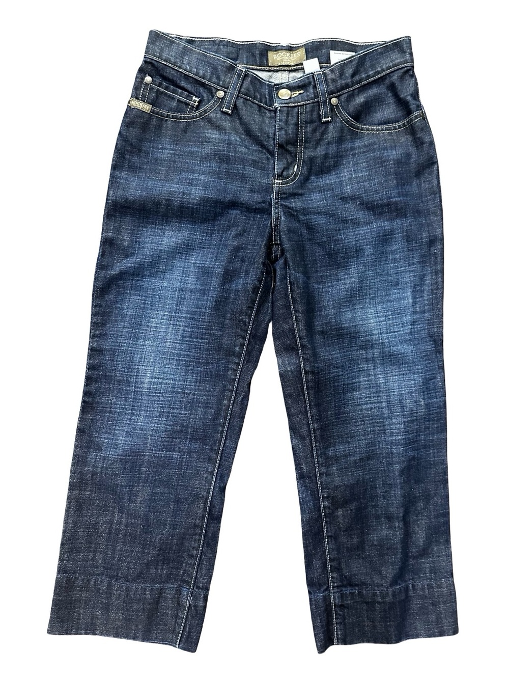 ROCKIES Womens Capri Cropped Mid-Rise Blue Jeans Size 0 Western